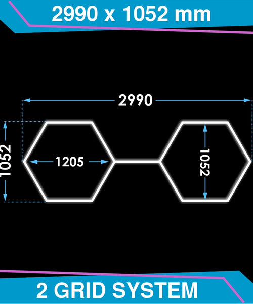 Sechseckige Beleuchtung, 2-Gitter-Design mit A-Linien-Röhre