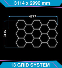 Hexagon Lighting 13-Gitter-Design