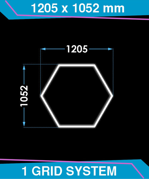 Einzelnes Sechseck-Gitter
